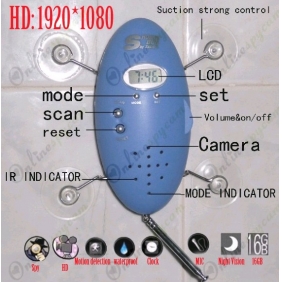 HD Night Vision Bathroom Radio Spy Camera DVR Motion Activated 32GB 1920X1080